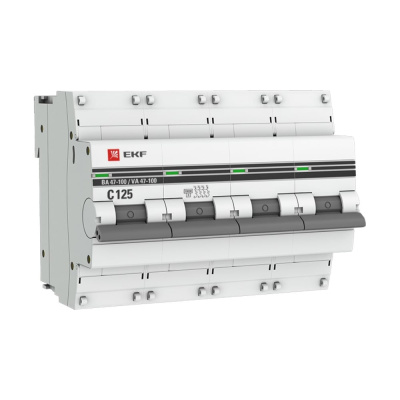 Автоматический выключатель EKF ВА 47-100 PROxima mcb47100-4-125C-pro