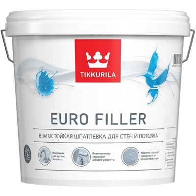 Влагостойкая шпаклевка Tikkurila Евро Филлер