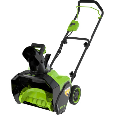 Снегоуборщик аккумуляторный GreenWorks G40ST40, 40V, 40 см,c 1хАКБ 4 Ач с USB и ЗУ