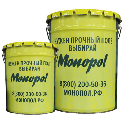 Двухкомпонентная эпоксидная краска MONOPOL Epoxy 3 для бетона (серый RAL 7040) (фасовка 12 кг) 00-00005348