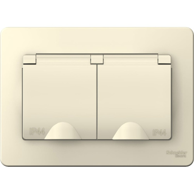 Розетка Systeme Electric BLANCA IP44 МОЛОЧНЫЙ