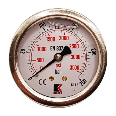Осевой глицериновый гидравлический виброустойчивый манометр АРКАИМ WKP1007 WKP1007O250D63G14