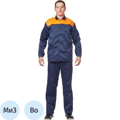Костюм лет муж (куртка, пк) л16 син/оранж 120-124/182-188