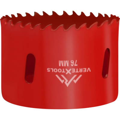 Коронка биметаллическая по металлу 76 мм vertextools