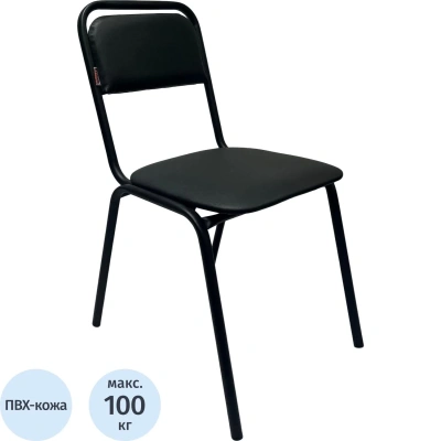 Стул КО_Echair РС01.00.42 каркас черный, к/з черный 201