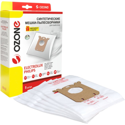 Мешки-пылесборники оригинальные синтетические OZONE (5 шт.) Electolux S-Bag