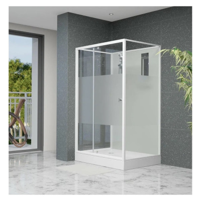 Душевая кабина RGW 80x80x200 AN-207 квадрат, белый, Frost Line, 5 мм 3 уп. 411320788-95