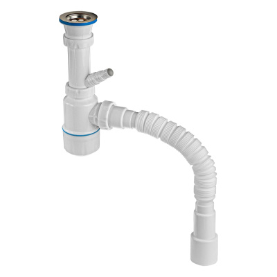 Сифон для умывальника MasterProf 1.1/2" х 40 (с отв.для стир.маш.) с унив. г. т. 40 х
