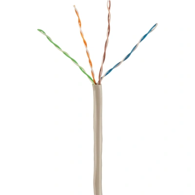 Кабель BigTech BT-CECR-001 медь UTP 4 пары, кат.5e AWG25 PVC 305м сер