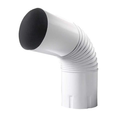 Колено трубы NIKA ПРОЕКТ круглое, D150 мм, RAL 9003