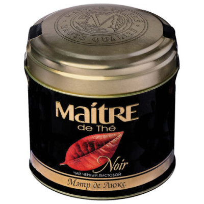 Чай Maitre Де Люкс черный 100г ж/б