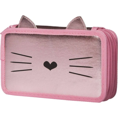 Пенал Kitty 2 отд., кож/зам голография, 190х110 мм, ПКЗ 11-112