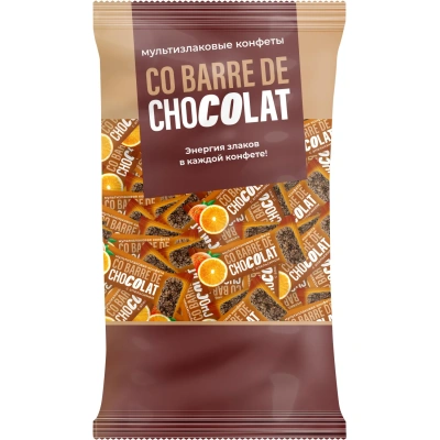 Конфеты Co barre de Chocolat мультизлаковые с апельсином, 900г