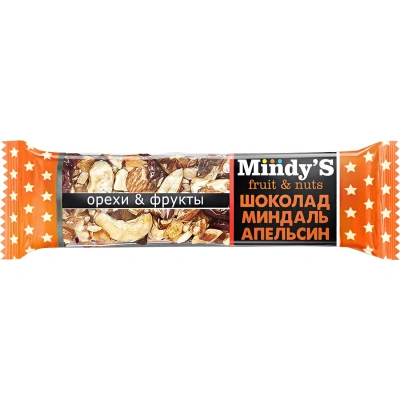 Батончик Mindy's Шоколад-Миндаль-Апельсин, 30штx35г