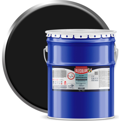 Эмаль OLECOLOR НЦ-132П черный, 17 кг