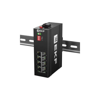Промышленный неуправляемый коммутатор EKF U-8GTP, 8 портов 10/100/1000Base-T(X) RJ45 c PoE