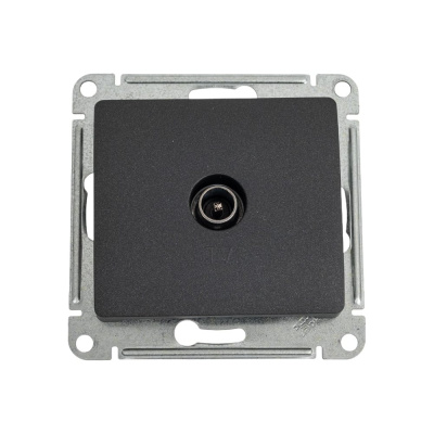 TV-розетка Systeme Electric Glossa Антрацит проходная 4DB SE