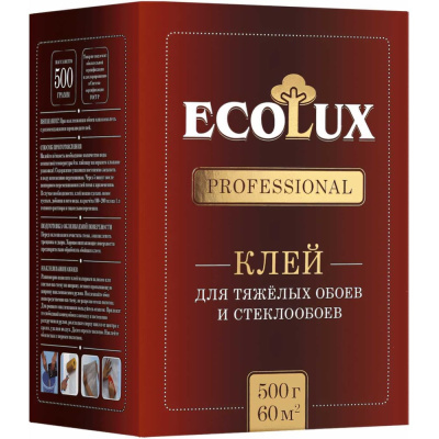 Клей для обоев ECOLUX PROFESSIONAL Стеклообои 500 г