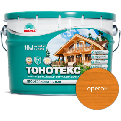 Защитно-декоративный состав для дерева KRONA Тонотекс 66332608