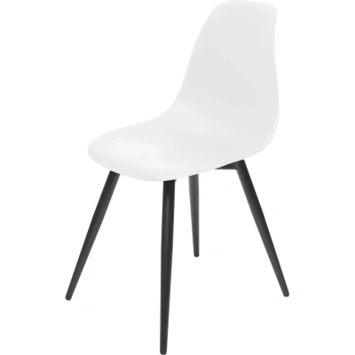 Стул EAMES PLAST HN BLACK (BOX-4) (KM) RU K01 белый/черный