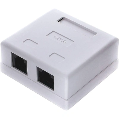 Розетка Cablexpert NA-TA/1 RJ45+RJ11 кат.5e UTP внешняя 2 порта