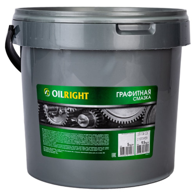 Графитная смазка OILRIGHT 9.5 кг, ведро 6089 – водостойкая консистентная эксплуатационно-консервационная смазка