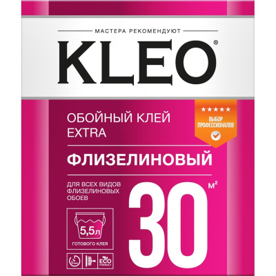 Клей для флизелиновых обоев, сыпучий KLEO 030 EXTRA 030 EXTRA 30 220гр