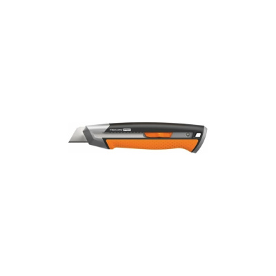 Строительный нож с выдвижным сменным лезвием Fiskars 25мм CarbonMax