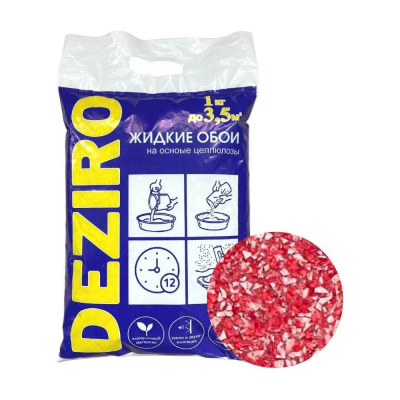 Жидкие обои Deziro оттенок алый, 1 кг Deziro