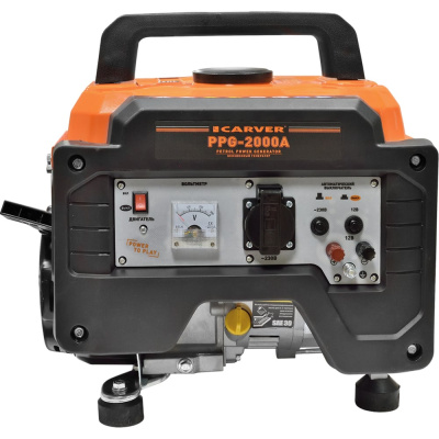Бензиновый генератор CARVER ppg- 2000а lt-156f, 1 квт, бак 6 л