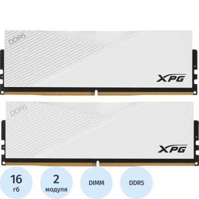 Модуль памяти ADATA DDR5 DIMM 32GB 6400MHz 2x16GB(AX5U6400C3216G-DCLARWH)