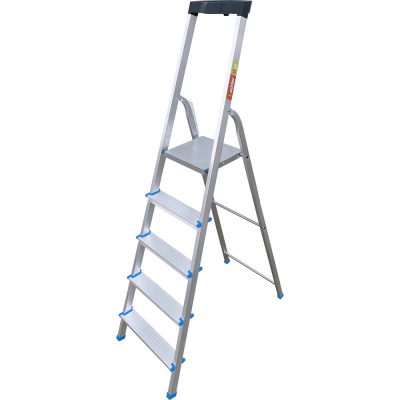 Стремянка алюминиевая LadderBel 5 ступеней с органайзером STR-AL-5T