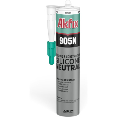 Нейтральный силикон Akfix 905N 310 мл. Белый SA512