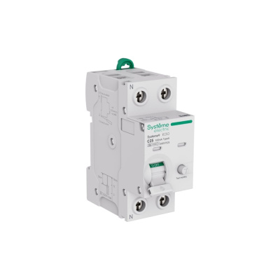 Автоматический выключатель дифференциального тока (АВДТ) Systeme Electric Systeme9 1 P+N, хар-ка C, 25 A, 6 kA, 100 мА