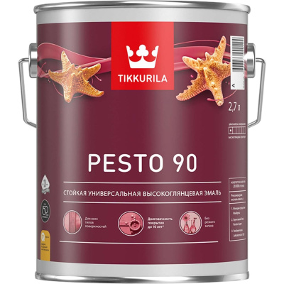 Алкидная эмаль Tikkurila высокоглянцевая, 2.7 л