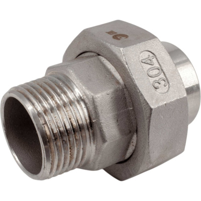 Американка NEWKEY c/нр нержавеющая сталь AISI304 DN25 (1), (CF8), PTFE, PN16 NK-AW/M25/4