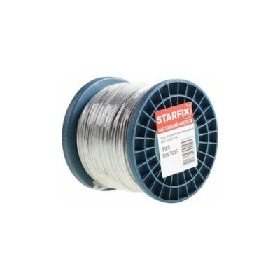 Круглопрядный стальной трос STARFIX SWR М1.5, DIN 3055, бухта 200 м