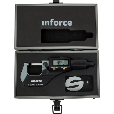 Цифровой микрометр 0-25мм/0-1"*0.001мм/0.00005" Inforce
