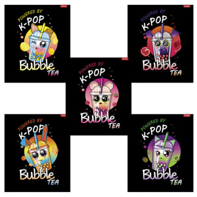 Тетрадь А5, 48 л., HATBER скоба, клетка, глянцевая ламинация, "Bubble tea" (микс в спайке), 089457, 48Т5лВ1