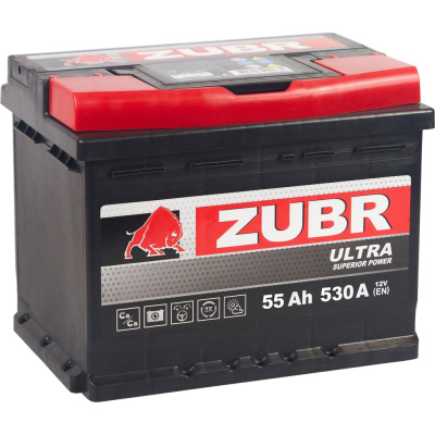 Аккумуляторная батарея ZUBR Ultra 55Ah R+ ZU550