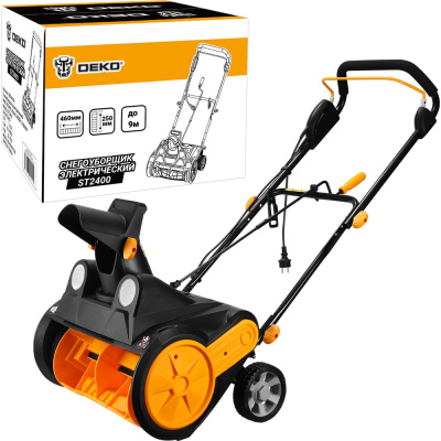 Снегоуборщик электрический DEKO ST2400, 46 см, 2400 Вт, 2 фары