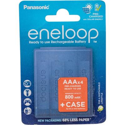 Аккумулятор Panasonic eneloop BK-4MCDEC4BE 800mAh AAA R03 +футляр BL4