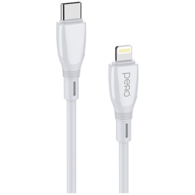 Дата-кабель PERO DC11 PD Type-C to Lightning, 27W, 3m, White PRDC-11TL3MW