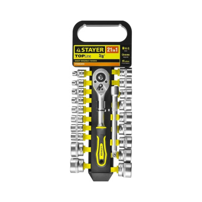 Набор STAYER STANDARD 3/8", 21 предмет