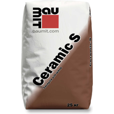 Затирка для швов пластичной консистенции Baumit Ceramic S, Антрацит, 25 кг Ceramic S, Антрацит, 25 кг (1604)
