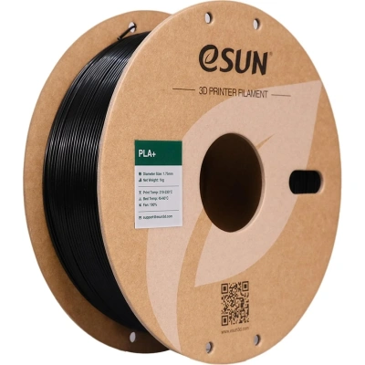 Пластик PLA+ ESUN 1.75 мм 1кг, черная (PLA+175B1)