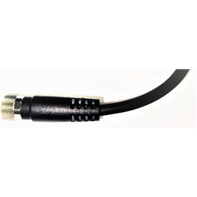 Соединитель кабельный VELLEDQ M12-F04T-5.0PVC/ BK, Розетка, Прямой с кабелем, Пластик 4-PINIP67, кабель 5 м, 60 DC