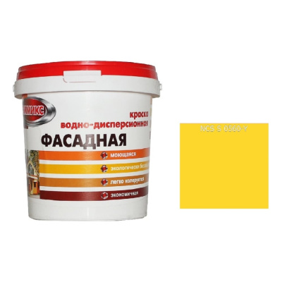 Краска ВД для наружных работ Эммикс моющаяся, S 0560 Y (ведро 9 л/12,6 кг)