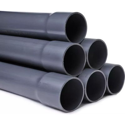 Напорная клеевая труба НПВХ (PVC-U) AQUAVIVA 90x4.3x3000 PN10 с раструбом