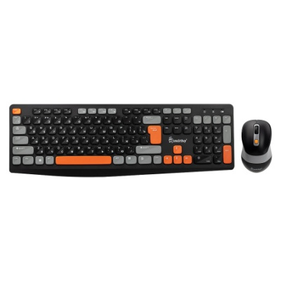 Комплект беспроводной клавиатура + мышь Smartbuy 702AG, USB, черный